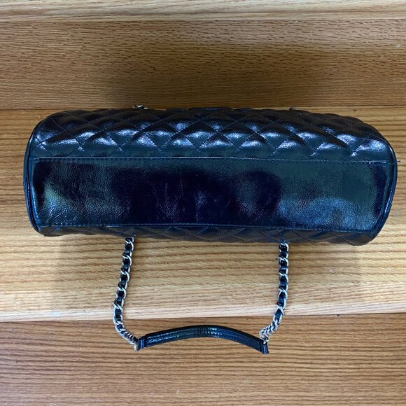 Women's Black Diamond Pattern Bag - Picture 4 of 14